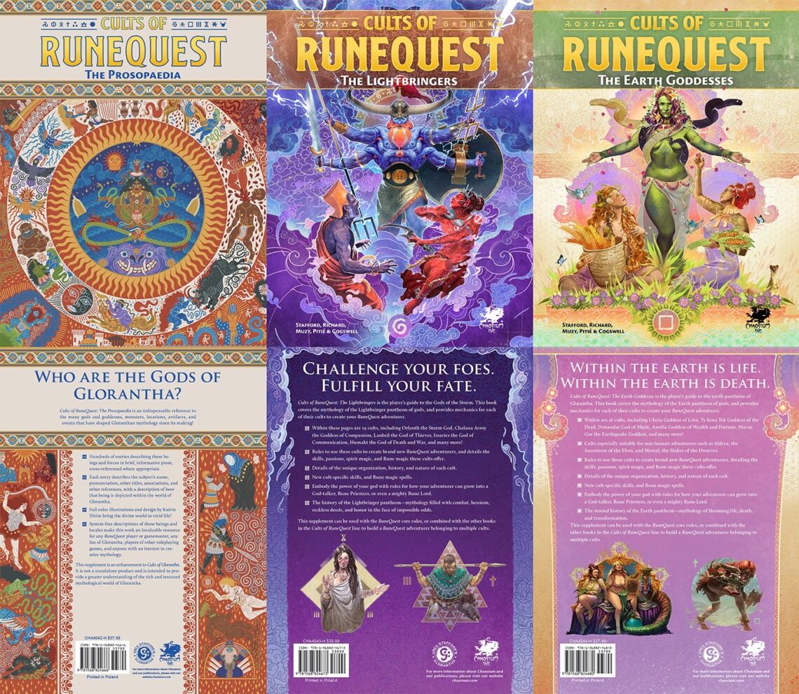 Cults of RuneQuest Books 1-3 Covers Images
